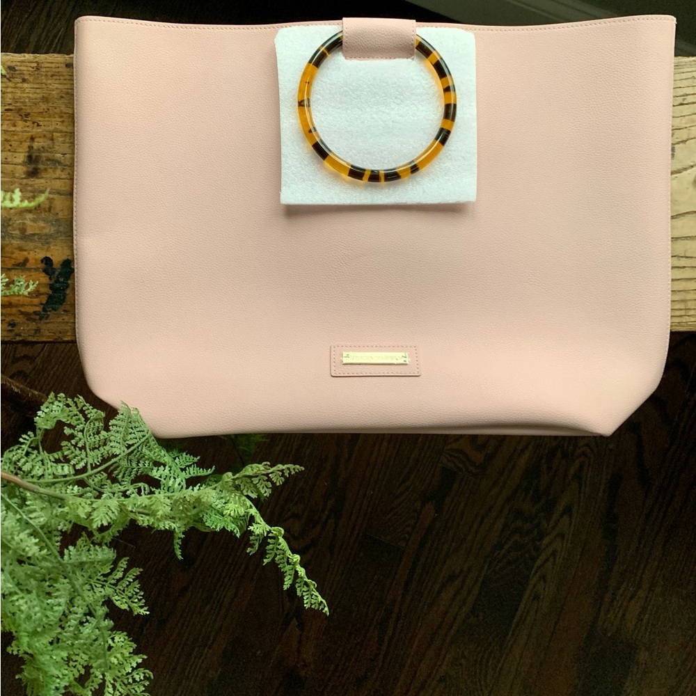 Vince Camuto Pink Tote Bag with Tortoise Accent